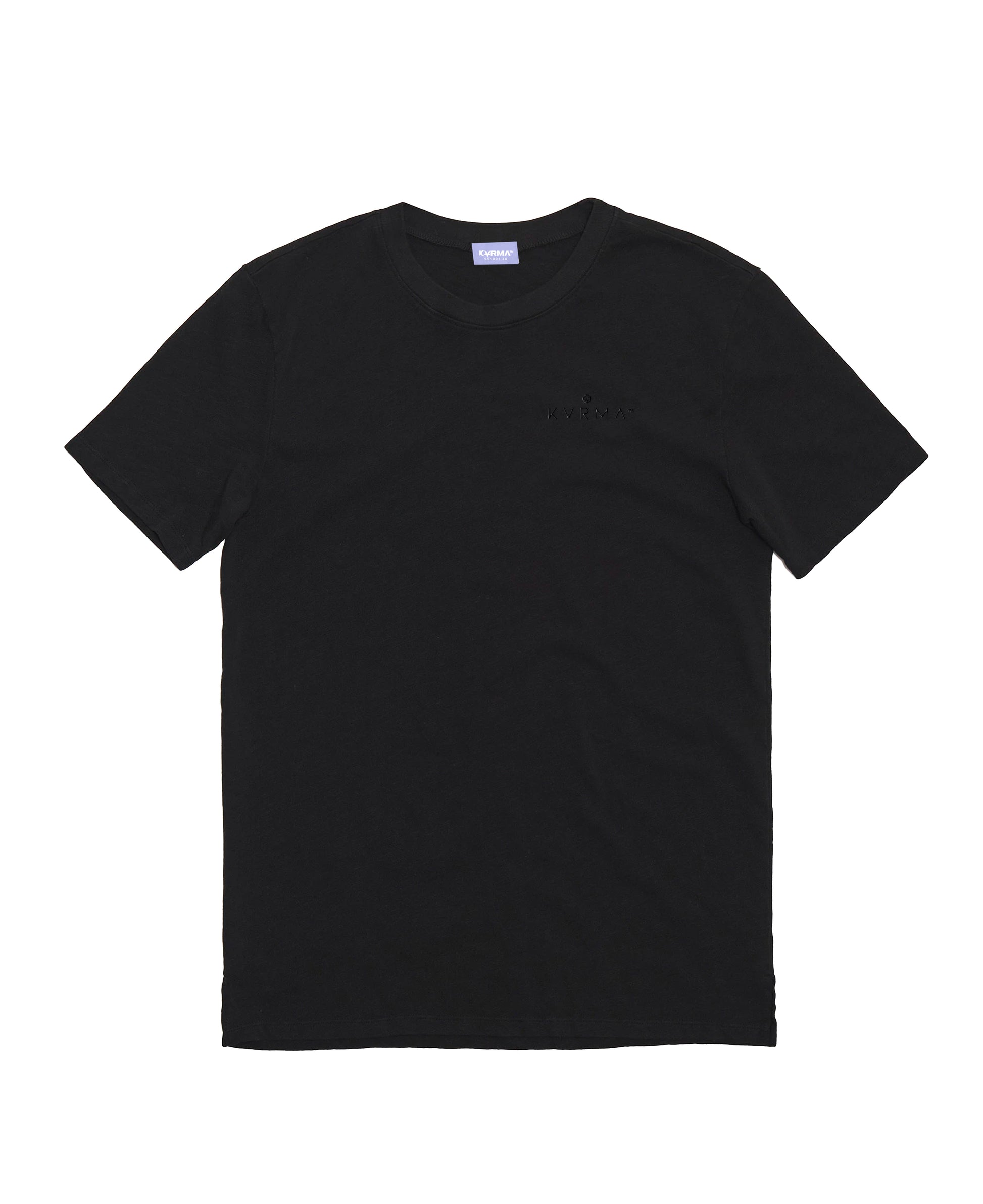 Black 100% Cotton Tee, Soft, Good Karma